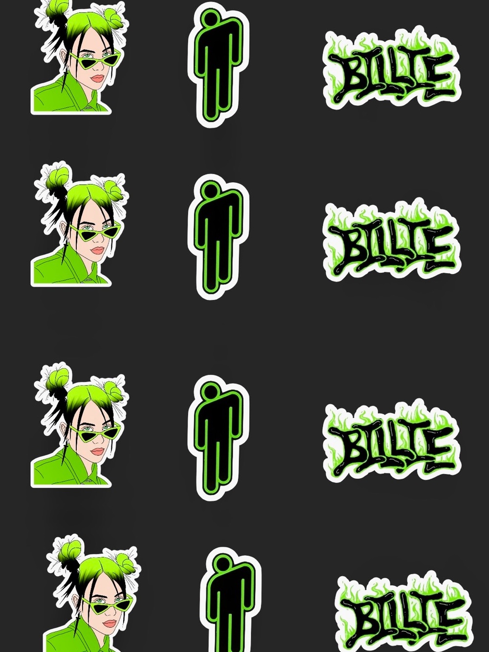 Green Pop Billie eilish cupcake toppers – Billie & Icon Designs